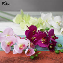 Flores de seda artificial do falso flores da orquídea da borboleta do ramo longo para a festa de casamento casa decoração da parede do vaso de mesa flores falsas 2024 - compre barato