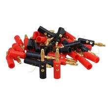 40pcs Gold Plated 4mm Lantern Banana Plug Male For Multimeter Probe Black+Red 2024 - buy cheap