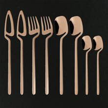 8Pcs Stainless Steel Cutlery Set Kninife Home Fork Dessert Spoon Tableware Rose Gold Dinnerware Set Kitchen Silverware Set 2024 - buy cheap