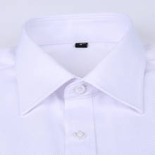 Manguito vestido de camisa francesa 2021 novo branco manga longa botões casuais camisa masculina camisas marca regular ajuste abotoaduras incluído 6xl 2024 - compre barato
