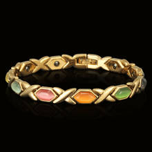 Eif Dock Hight Qulaity Health Magnet Bracelet Rainbow Color Opal Bracelets & Bangles For Man Jewelry Wholesale Pulseira Feminina 2024 - buy cheap