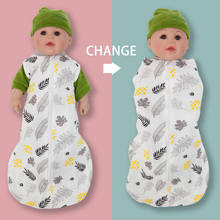 2in1 Multifunctional Sleeping Bag For Newborn 100% Cotton Cute Print Baby Blanket Soft 0-6M Baby Swaddle Sack Aircondition 2024 - buy cheap