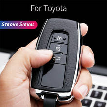 Zinc Alloy Leather  Car Key Case Cover  for Toyota CHR Corolla RAV4 Avalon Land Cruiser Prado Prius 2018 2019 Key Protection 2024 - buy cheap