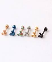2PCS Mini Micky Mouse Conch Rook Lobe Tragus Stud New Rose Cartilage Earring Helix Piercing  septum Jewelry 2024 - buy cheap