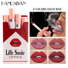 HANDAIYAN 4PCS/SET Mini Smoke Lipstick Matte Velvet Waterproof Long Lasting Lip Stick Sexy Lips Makeup Women Fashion 2024 - buy cheap