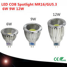 LED COB Ultra Bright dimmable 6w 9W 12W 12V 85-265V GU5.3 MR16 LED Bulbs Spotlight COB  led Lamp  Warm/Pure/Cool White LIGHTING 2024 - buy cheap