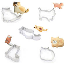 New Cute Kitty Cat Cookie Cutter Slicer DIY Cake Decorating Tools Stainless Steel Fondant Biscuit Mould Kitchen Bakeware MX51 2024 - buy cheap