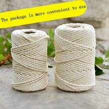 123456MM 100M Macrame Rope Twisted String 100% Cotton Cord Beige Handmade DIY Home Textile Wedding Gifts Decorative Tapestries 2024 - buy cheap