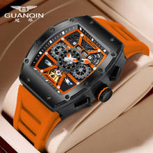 GUANQIN 2020 automatic Men watches top brand luxury Tourbillon Skeleton Waterproof Clock men mechanical watch Relogio Masculino 2024 - buy cheap