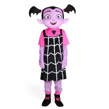 Vampirina mascote traje menina vampiro mascote fantasia vestido de festa cosplay tema mascote carnaval terno excelente qualidade profissional 2024 - compre barato