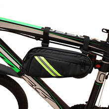 Bolsa de tubo superior para bicicleta, bolsa de alforja para marco delantero, bolsa colgante reflectante, 22x10x5cm, alta capacidad, accesorios para bicicleta 2024 - compra barato
