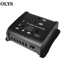 Olys-controlador de carga solar pwm mppt com monitor, sistema de monitoramento de bateria automático, 24v, 12v, 10 a, 20a 2024 - compre barato