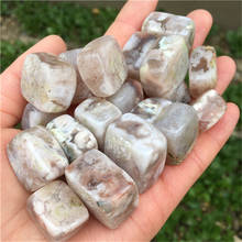 Natural cherry blossom agate tumbled stones bulk cube tumble stone 2024 - buy cheap