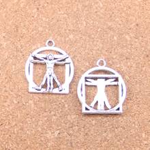 50pcs Charms Da Vinci Human Figure 26x22mm Antique Pendants,Vintage Tibetan Silver Jewelry,DIY for bracelet necklace 2024 - buy cheap