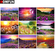 HOMFUN DIY Diamond Painting "Flower landscape" Full Drill Square Round Diamond Embroidery 5D Cross Stitch Decoration Home 2024 - buy cheap