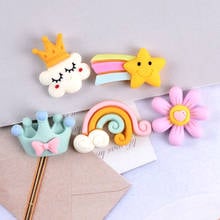 20 Pcs MiniClouds Meteor Rainbow Crown Resin Convex Plane Embellished Scrapbook Paste DIY Craft Accessories Christmas Ornaments 2024 - buy cheap