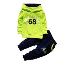 New Spring Autumn Baby Fashion Clothes Children Boys Girls Letter Hoodies Pants 2pcs/sets Kids Infant Costume Toddler Tracksuit 2024 - buy cheap