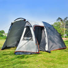 Большая туристическая палатка на 3-4 человек, раздельная двухслойная семейвечерние, для путешествий, Всесезонная, 1 комнатная, 1 зал, водонепроницаемая 2024 - купить недорого