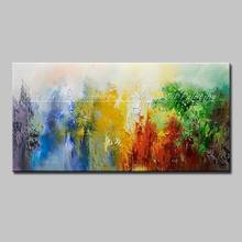 Arthyx-pintura al óleo de paisaje abstracto moderno pintado a mano sobre lienzo, póster de arte Pop, imagen de pared para decoración del hogar de la sala de estar 2024 - compra barato