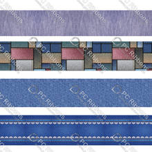 16-75 мм новая дизайнерская джинсовая печатным рисунком Grosgrain полиэфирная лента 50 ярдов подарочная упаковка "сделай сам" Бантики Свадебные Drections ленты 2024 - купить недорого
