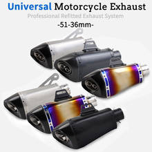 Universal Motorcycle Exhaust Pipe Escape Muffler With DB Killer For Ninjia300 250 Z750 R25 R3 TMAX530 R6 Dirt Bike 2024 - buy cheap