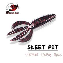 ESFISHING Fishing Soft Lures Skeet Pit Boss 5pcs 110mm Troll Pesca Isca Artificial Silicone Bait Crawfish For Bass Free shipping 2024 - buy cheap