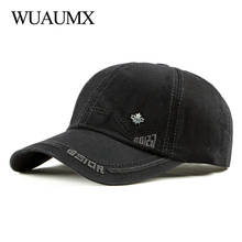 Wuaumx boné casual masculino e feminino, chapéu de algodão estilo beisebol bordado vintage para esportes ao ar livre 2024 - compre barato