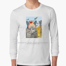 Snorlax Having Fun-Camiseta de manga larga 100% de algodón puro, talla grande 2024 - compra barato