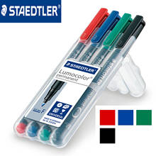 Staedtler 318-wp4 caneta de marcador permanente, ponta fina de 0.6mm, universal, para pintura, escrita de cd, papel e madeira, multiuso 2024 - compre barato