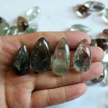 Pingente de pedra de cristal quartzo ghost phantom, pedra natural aleatória, pedra que cura, venda quente 2024 - compre barato
