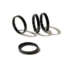 MANGOPIE 3 мм черный из нержавеющей стали, легированной титаном, кольцо для помолвки, свадьбы, очаровательные кольца для мужчин для женщин пары хвост кольцо 2024 - купить недорого