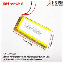 5pcs [SD] 3.7V 1200mAh 403575 Lithium Polymer Li-Po li ion Rechargeable Battery cells For Mp3 MP4 MP5 GPS  mobile bluetooth 2024 - buy cheap