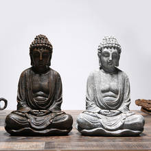 Estátua de buda vintage, estatueta de buda tailandesa, gesto zen, escultura de buda para casa, escritório ao ar livre, decoração de jardim, artesanato 2024 - compre barato