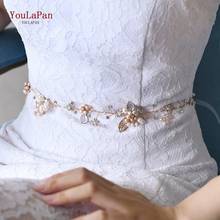 TOPQUEEN SH313 розовое золото бриллиантовое платье ремни элегантный свадебный пояс для женщин платье пояс подруги невесты для платья Шикарный пояс 2024 - купить недорого