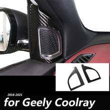 Para Geely Coolray 2018-2021 Proton X50 BINYUE pro, piezas interiores de coche, patrón de fibra de carbono, apariencia de salida de aire, parche DIY 2024 - compra barato