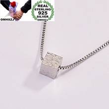 OMHXZJ-colgante de Plata de Ley 925 con forma de cubo Simple para mujer, collar, regalo de cumpleaños y boda, moda europea, NA270 2024 - compra barato