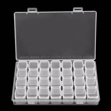 28 Slots box Clear Plastic Empty Storage Box for Nail Art Manicure Tools Jewelry Beads Display Storage Case Organizer Holder 2024 - buy cheap