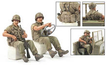 Figura de resina sin pintar a escala 1/35, equipo de conductor de camión de toneladas, 2 figuras de colección 2024 - compra barato