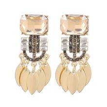 Wholesale High Quality Glass Crystal Dangle Earrings for Women Fashion Jewelry Bohemian Maxi Collection Earrings Accessories 2024 - buy cheap