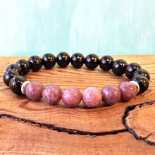 Wholesale AAA Black Tourmaline Lepidolite Bracelet 8mm Crystals Energy Protection Bracelet Stress Relief Mindfulness Jewelry 2024 - buy cheap
