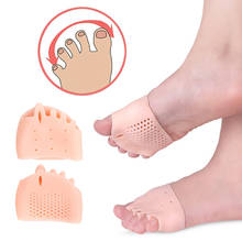 1-3Pair Silicone Forefoot Pads Toe Separator Five-Hole Honeycomb Shape Hallux Valgus Gel Cushion Corrector Orthopedics Care Tool 2024 - buy cheap