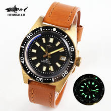 Механические часы HEIMDALLR с бронзовым покрытием SKX 62Mas C3, светящиеся технические часы NH35, автоматические механические мужские часы с сапфировы... 2024 - купить недорого