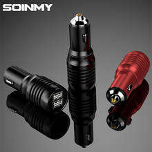 Soinmy-cargador de coche para Iphone, Huawei, Xiaomi, 24W, 5A, doble puerto, Mini adaptador de carga rápida para Samsung, USB 2024 - compra barato