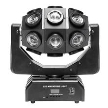 Canhão de luz rgbw 4 em 1, cabeçote móvel, 18x12w, efeitos laser dmx, iluminação para palco, dj, discoteca, natal, festa de feriado, frete grátis 2024 - compre barato