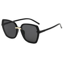 Óculos de sol quadrados de grandes dimensões do vintage designer de marca de luxo retro preto quadro masculino óculos de sol para feminino uv400 tons 2024 - compre barato