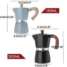 Percolador de café expresso em alumínio mocha, cafeteira portátil estilo italiano, fogão, top chaleira 2024 - compre barato