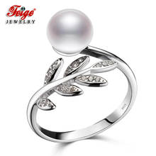 Trendy Gifts 925 Sterling Silver Freshwater Cultured Pearl Ring for Women Fashion Jewelry Pearl Finger Ring Wholesale 2024 - buy cheap