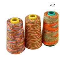 3000 Yards Graident Rainbow Polyester Embroidery Sewing Thread Stitching Yarn 2024 - buy cheap