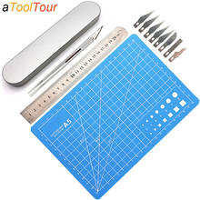 DIY Repair Hand Tools Metal Blades Scalpel Tools Kit Paper Cutter Mat Ruler Engraving Craft Carving Knives For Mobile Phone PCB 2024 - buy cheap
