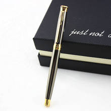 high quality Pen Metal gray Rollerball Pen Luxury Gold Clip Ballpoint Pen 0.5mm Black Refill Metal Roller Ball Pens 2024 - buy cheap